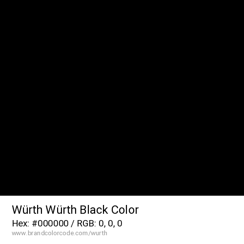 Würth's Würth Black color solid image preview