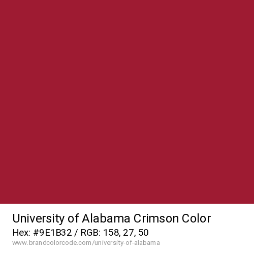 University of Alabama's Crimson color solid image preview