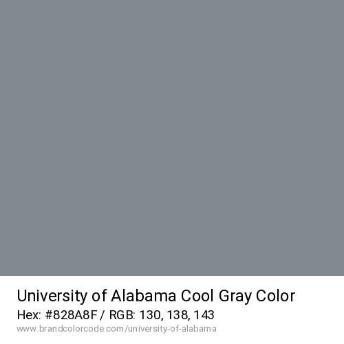 University of Alabama's Cool Gray color solid image preview
