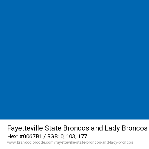 Fayetteville State Broncos and Lady Broncos's Blue color solid image preview