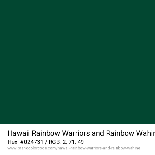 Hawaii Rainbow Warriors and Rainbow Wahine's Green color solid image preview