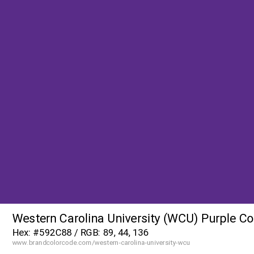 Western Carolina University (WCU)'s Purple color solid image preview
