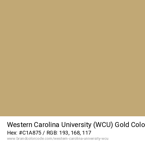 Western Carolina University (WCU)'s Gold color solid image preview