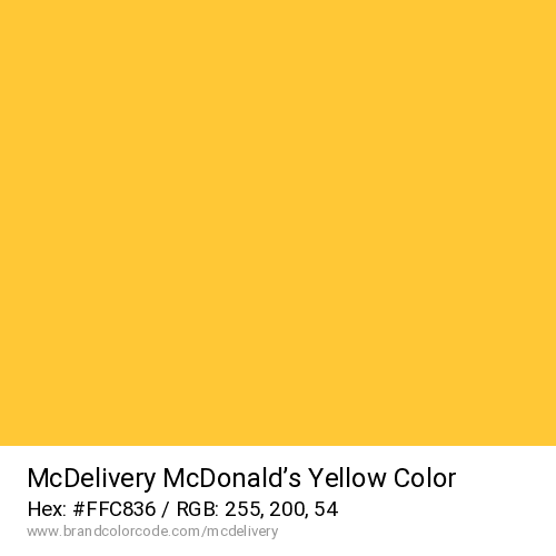 McDelivery's McDonald’s Yellow color solid image preview
