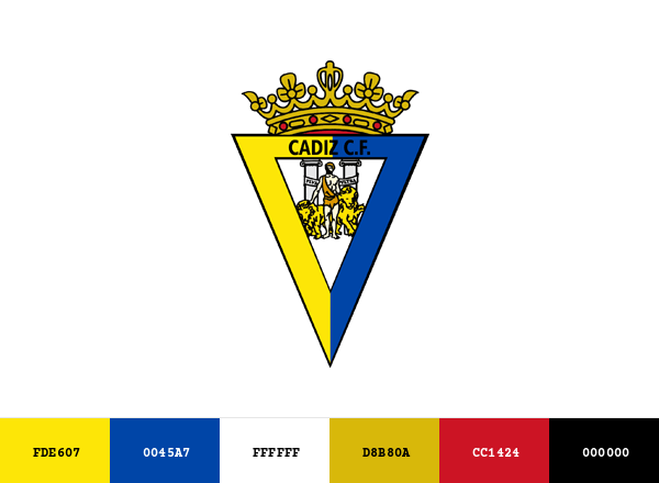 Cádiz CF Brand & Logo Color Palette