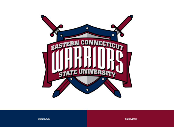 Eastern Connecticut Warriors Brand & Logo Color Palette
