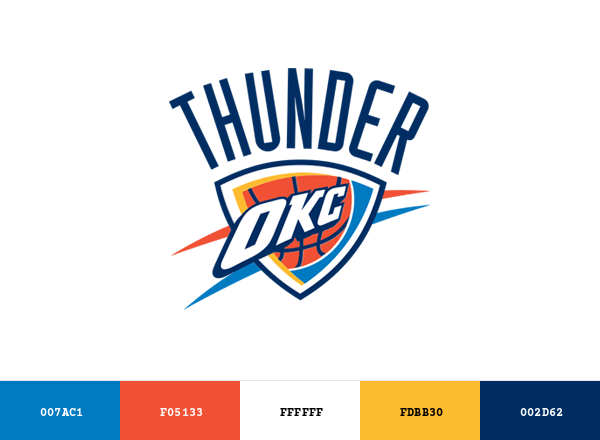 Oklahoma City Thunder Brand & Logo Color Palette