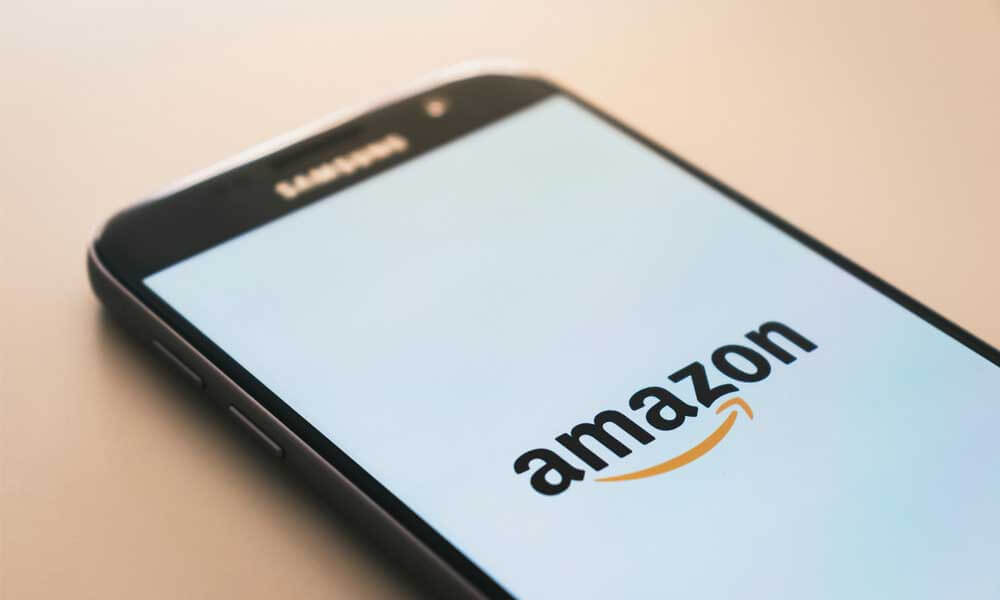 Amazon app loading on a mobile phone screen