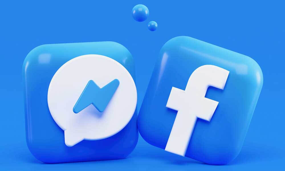 Facebook and Facebook Messenger 3D icons