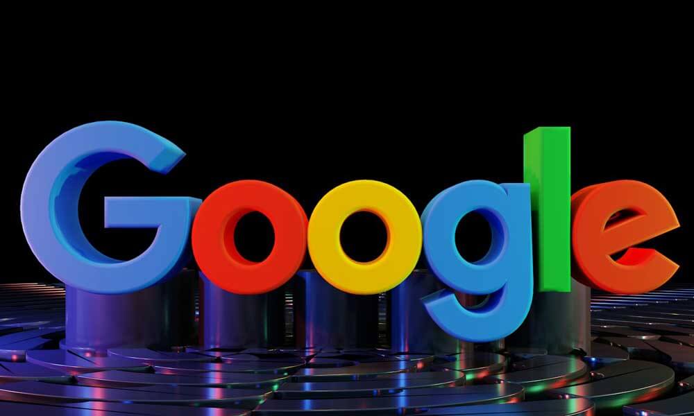 Google logo 3D rendered on computer design software