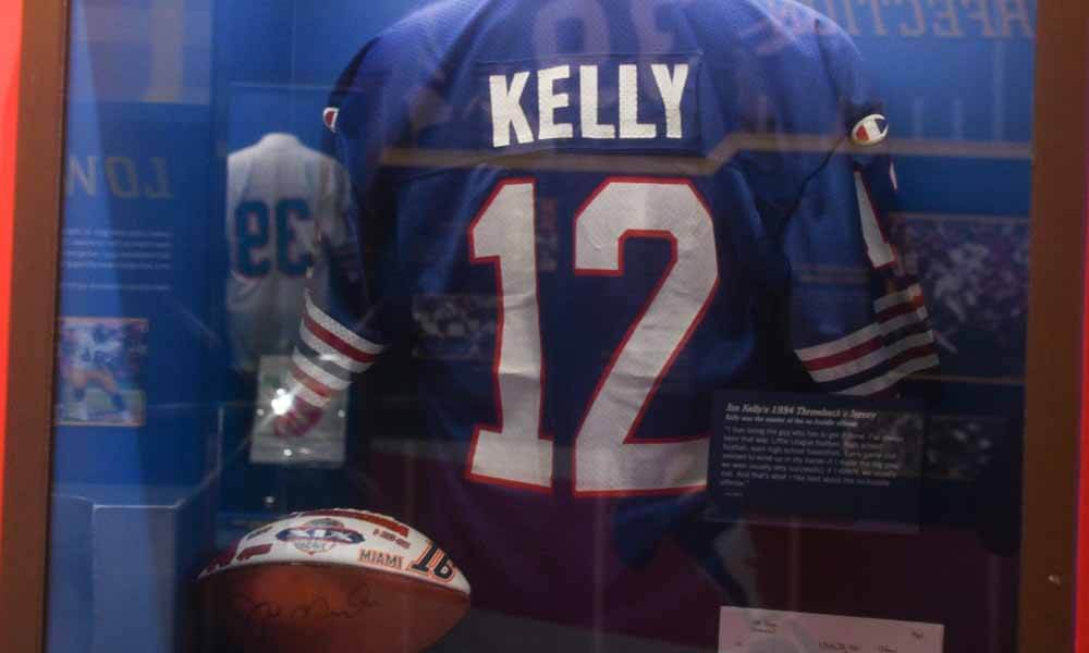 Jim Kelly's football jersey of Buffalo Bills