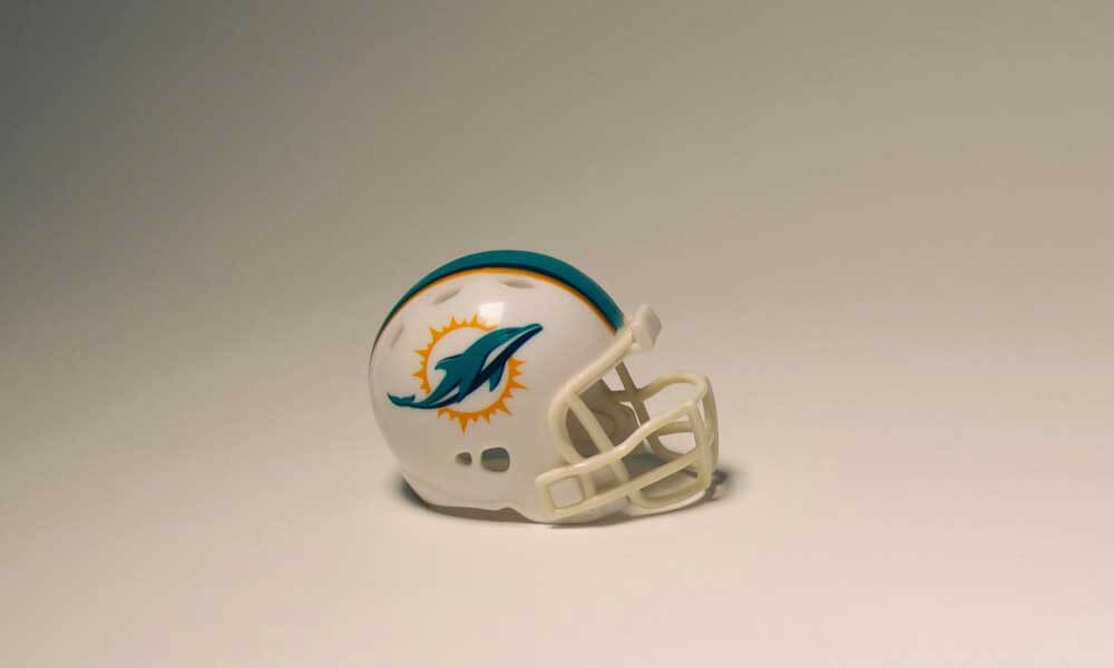 Miami Dolphins football helmet