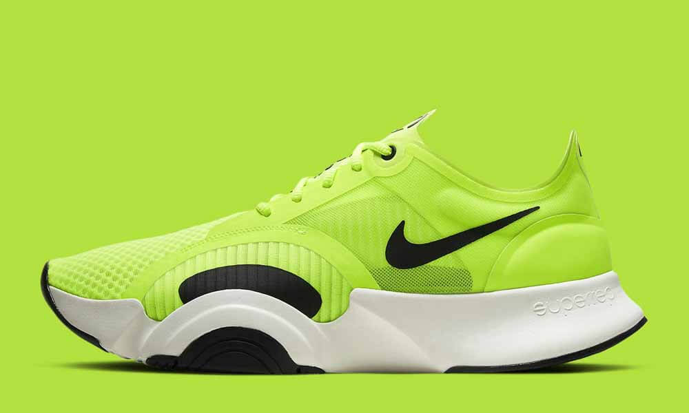 Neon green Nike shoes
