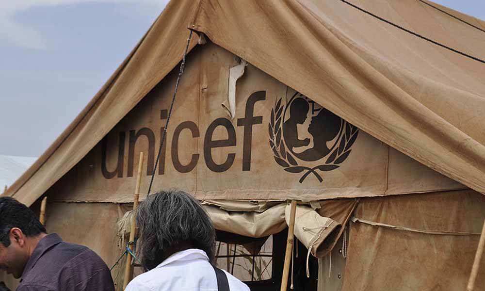 UNICEF tent in Sudan