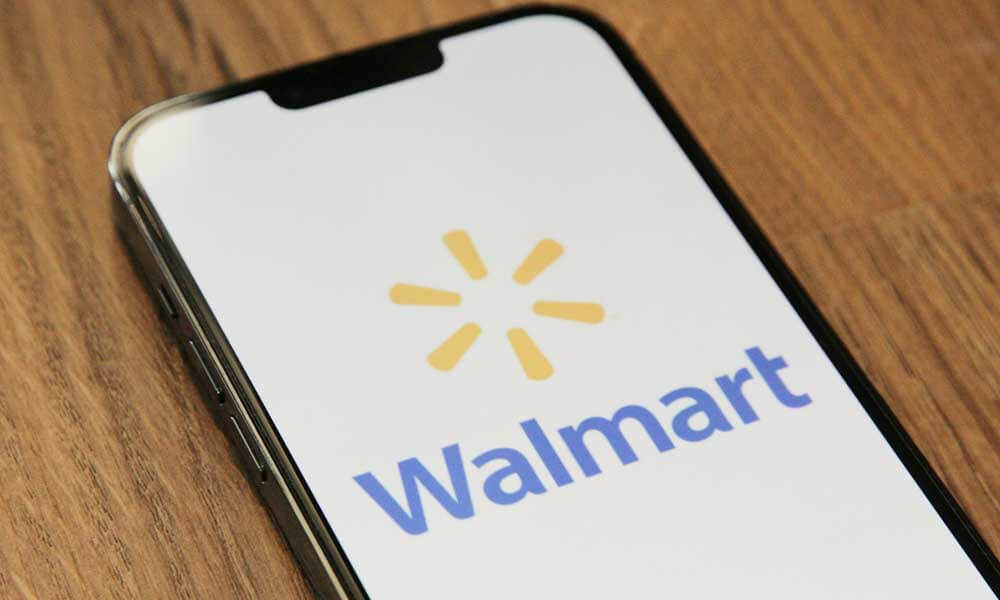Walmart app loading on mobile phone
