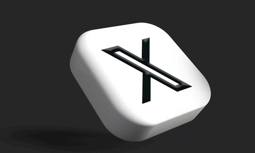X Corp (Twitter) new logo in 3D